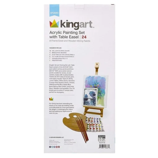 Acrylic Paint and Tabletop Easel Set*The Met Store New