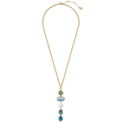 Ancient Mixed Motifs Glass Pendant Drop Necklace*The Met Store Best Sale