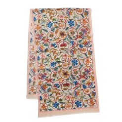 British Flowering Vines Embroidered Oblong Scarf*The Met Store New
