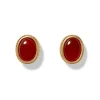 Classical Carnelian Stud Earrings*The Met Store Fashion