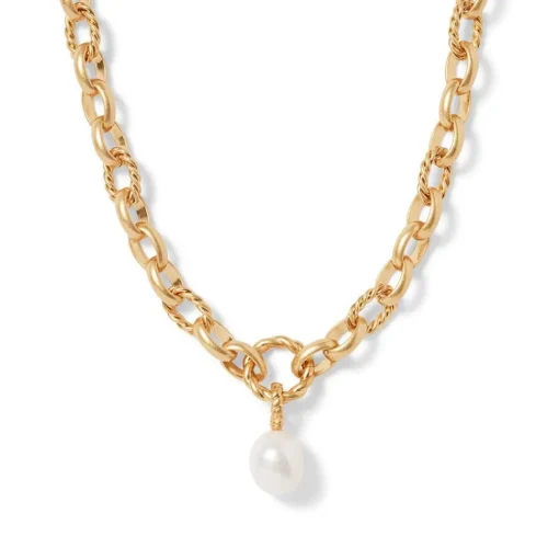Cypriot Twist Pearl Chain Pendant Necklace*The Met Store Cheap