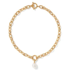 Cypriot Twist Pearl Chain Pendant Necklace*The Met Store Cheap