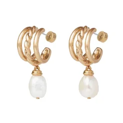 Cypriot Twist Pearl Necklace and Triple-Hoop Earrings Set*The Met Store Discount