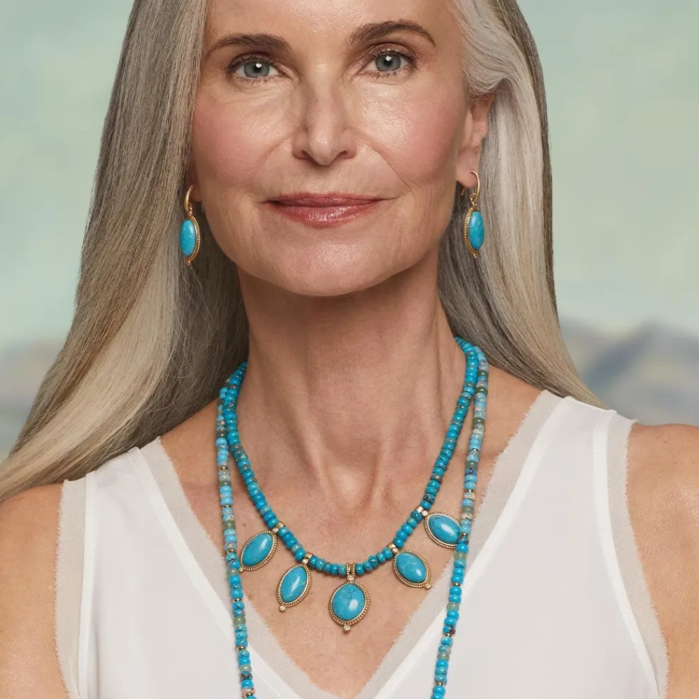 Egyptian Hathor Turquoise Drop Earrings*The Met Store Hot