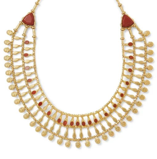 Egyptian Nefer Amulet Red Jasper Collar Necklace*The Met Store Discount