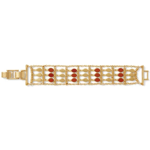 Egyptian Nefer Amulet Red Jasper Ladder Bracelet*The Met Store Cheap