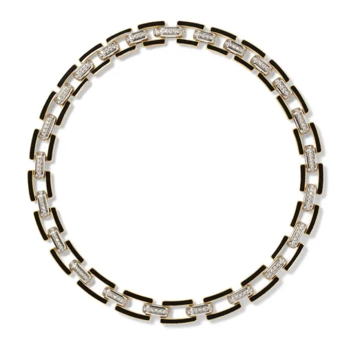 European Buckle Enamel Collar Necklace and Drop Earrings Set*The Met Store Discount