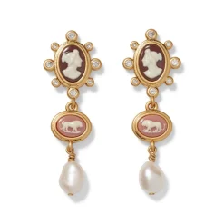 European Cameo Charm Necklace and Drop Earrings Set*The Met Store Flash Sale