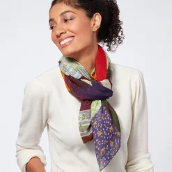Gee's Bend Pettway Quilt Design Oblong Silk Scarf*The Met Store Cheap