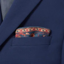 Iranian Vase Carpet Silk Pocket Square*The Met Store Best
