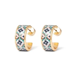 Iznik Cintamani Enamel Hoop Earrings*The Met Store Best Sale