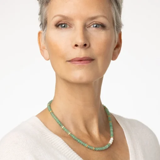 Karavas Gems Aventurine Beaded Necklace*The Met Store Clearance
