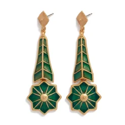 Lotus Pagoda Plique-à-Jour Long Drop Earrings*The Met Store New