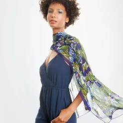 Louis C. Tiffany Irises Oblong Silk Scarf*The Met Store New