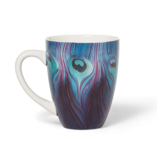 Louis C. Tiffany Peacock Feather Covered Mug with Tea Infuser*The Met Store New