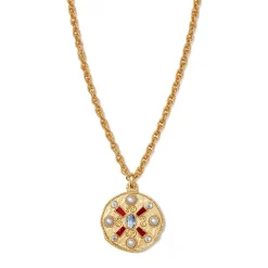 Medieval Stone Medallion Pendant Necklace*The Met Store New