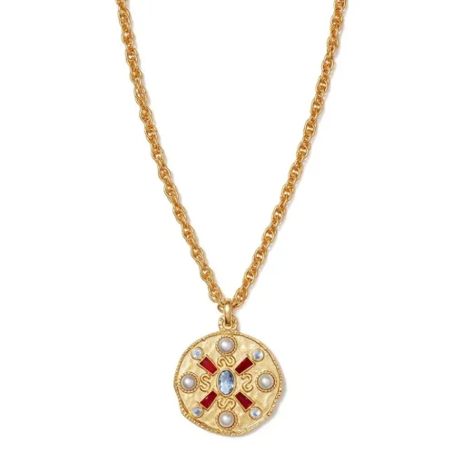 Medieval Stone Medallion Pendant Necklace*The Met Store New