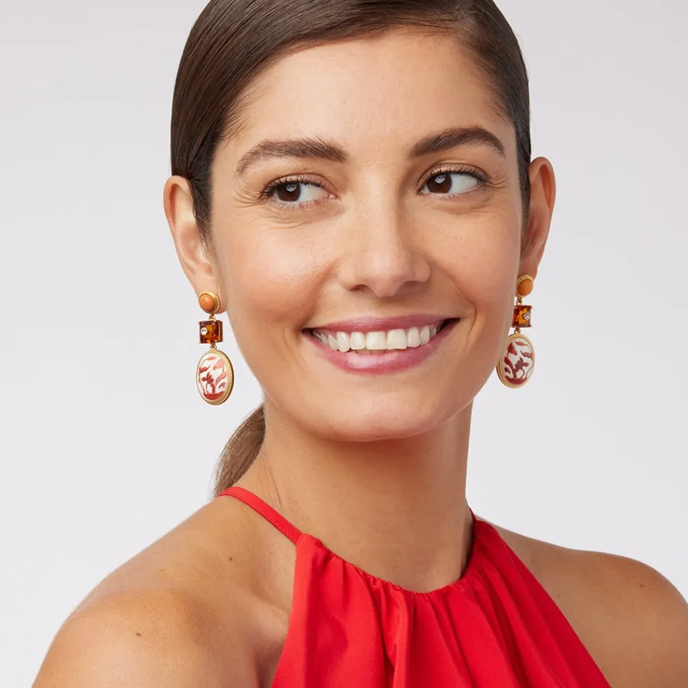 Qing Bottle Lotus Pond Drop Earrings*The Met Store Sale