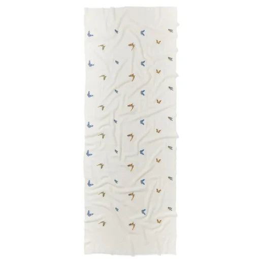 Qing Embroidered Butterflies Oblong Scarf*The Met Store Clearance