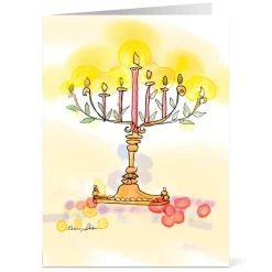 Sklar: Golden Lights Hanukkah Cards*The Met Store Sale