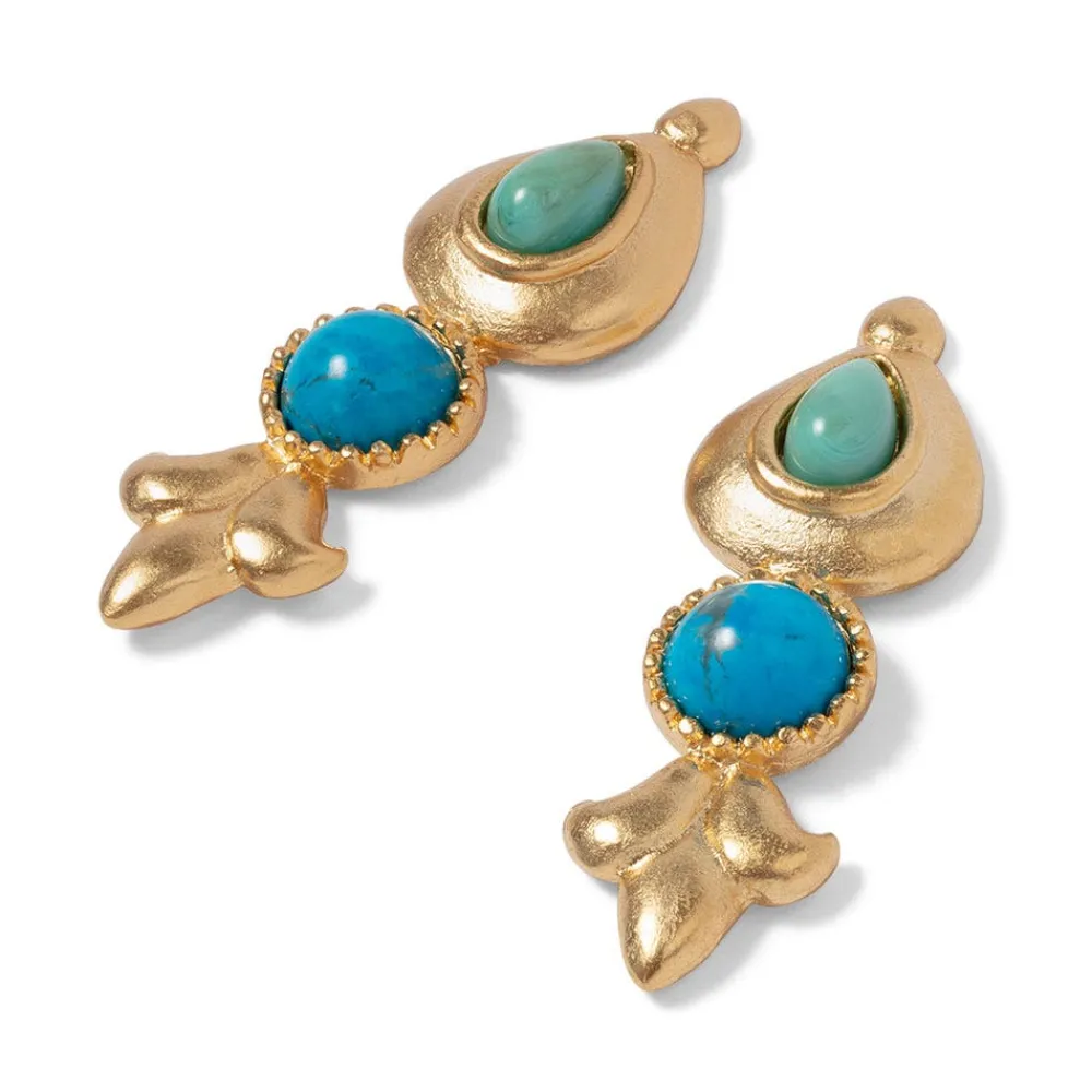 Tibetan Turquoise Drop Earrings*The Met Store Flash Sale