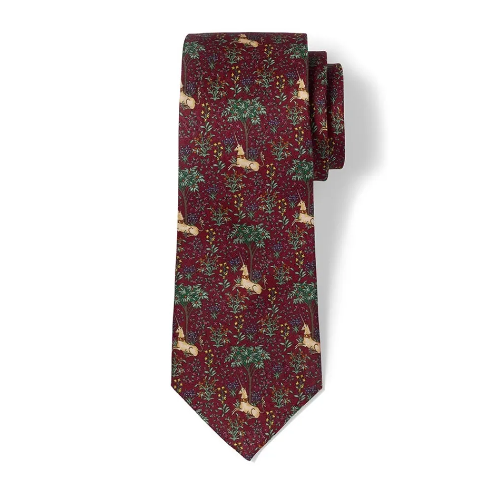 Unicorn in a Garden Silk Necktie*The Met Store Fashion