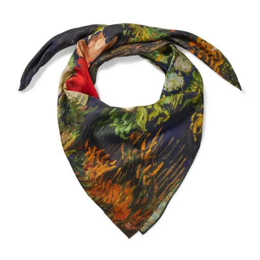 Van Gogh Stylized Nature Double-Sided Square Silk Scarf*The Met Store New
