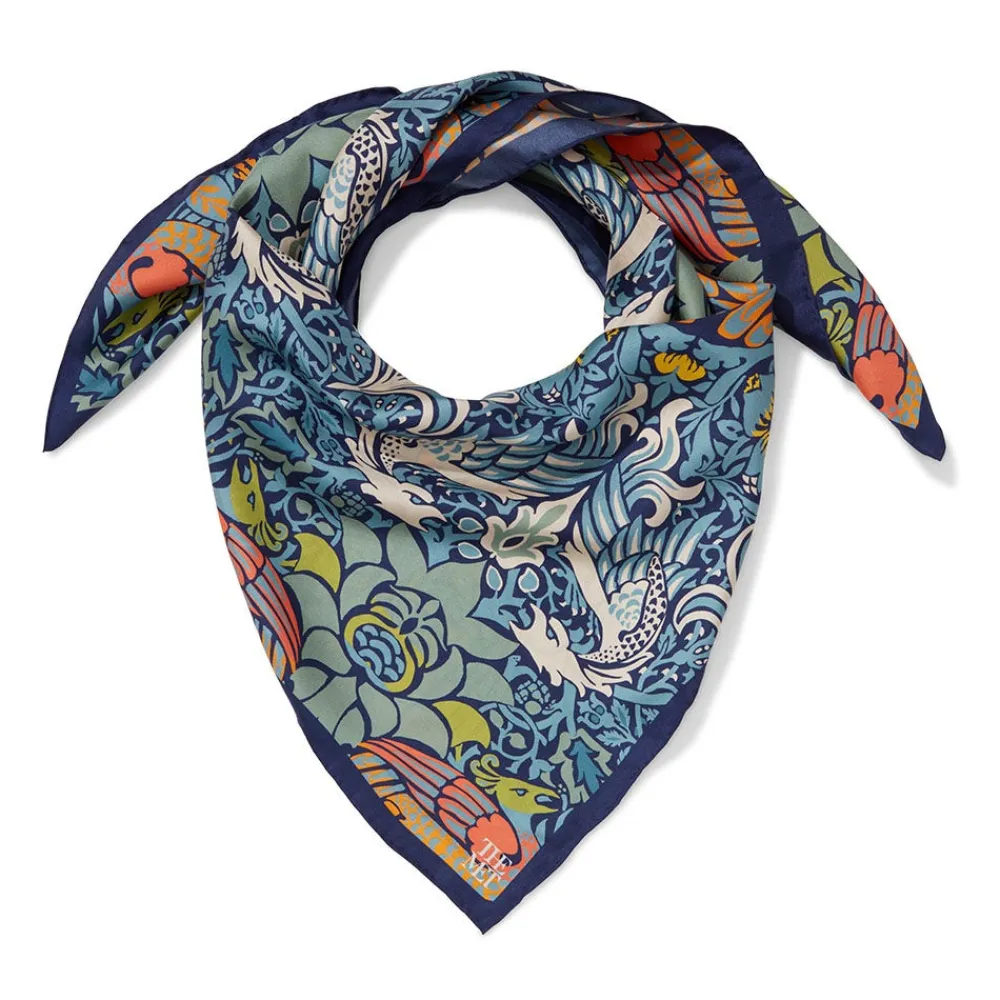 William Morris Peacock and Dragon Square Silk Scarf*The Met Store Best
