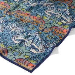 William Morris Peacock and Dragon Square Silk Scarf*The Met Store Best