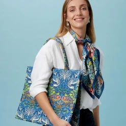 William Morris Peacock and Dragon Square Silk Scarf*The Met Store Best